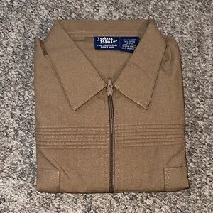 NEW John Blair Men’s XL Chocolate Brown Collared Zip Up Jacket